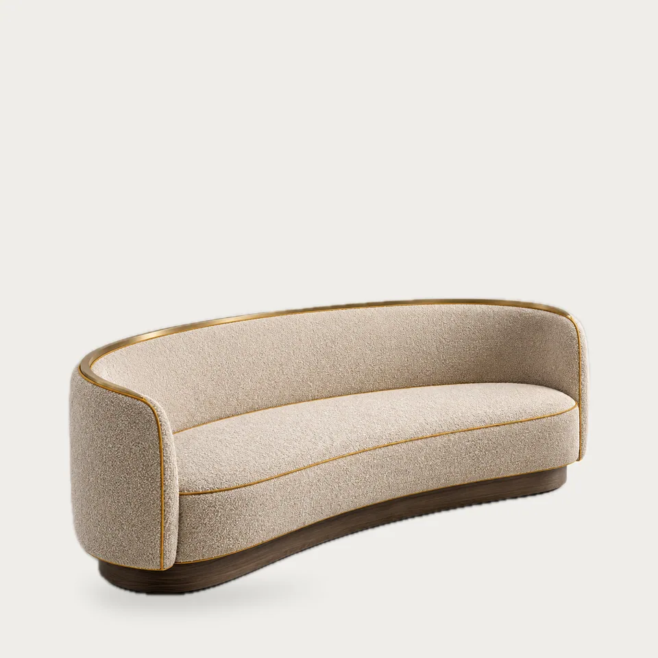 Crescent Three-Seat Sofa