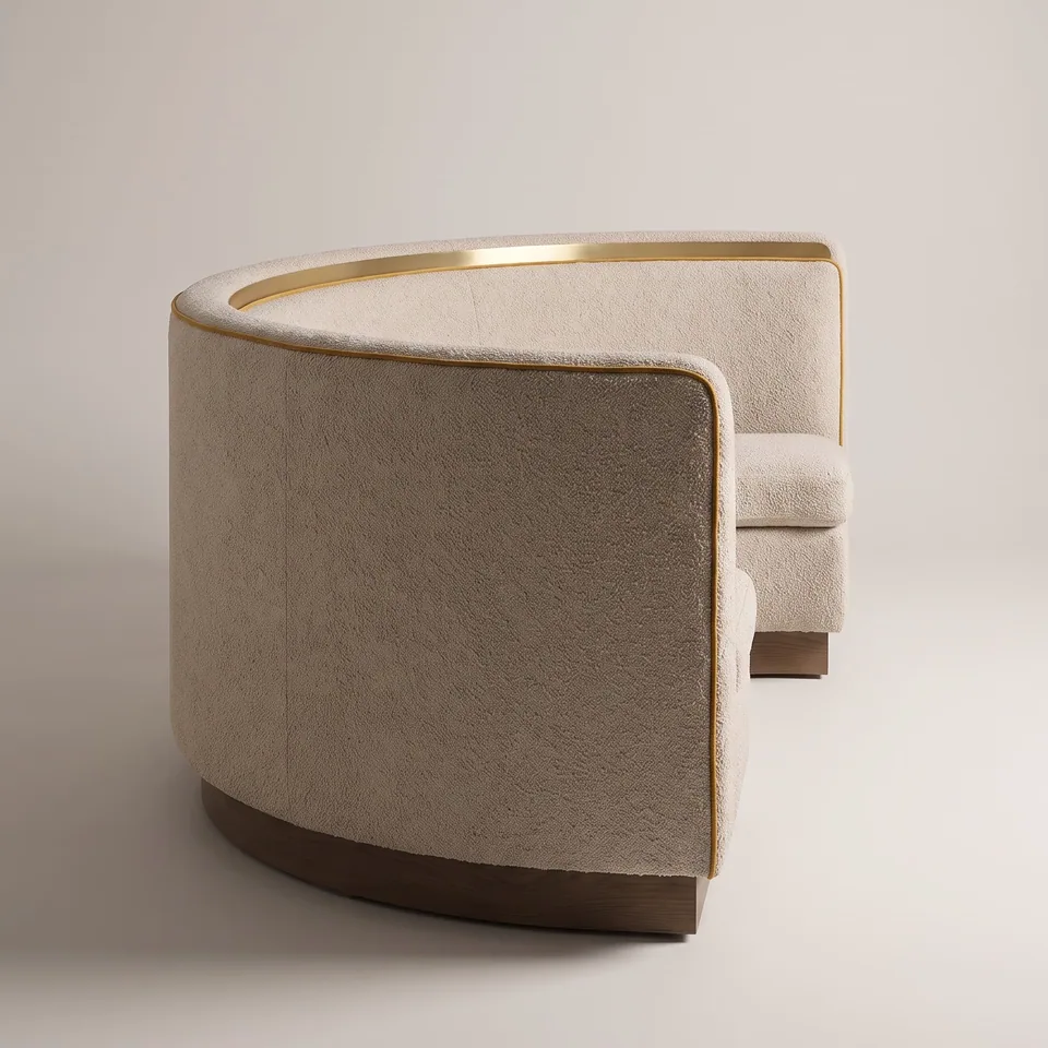 R120 Curved Dining Banquette view 3