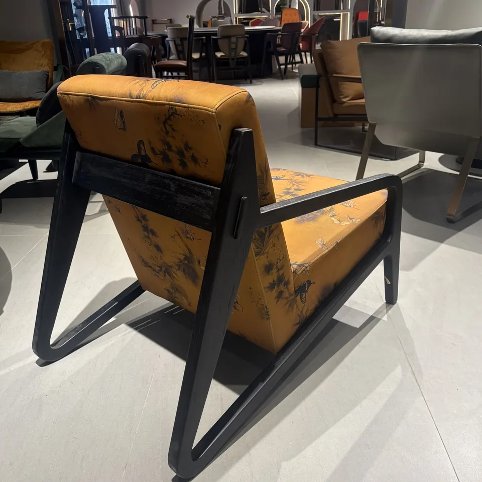 Saffron Garden Print Lounge Chair view 2